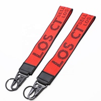Porte-clés court promotionnel en nylon véritable de haute qualité, épais, avec logo personnalisé, sifflet anti-perte, écologique, durable, imprimé UV