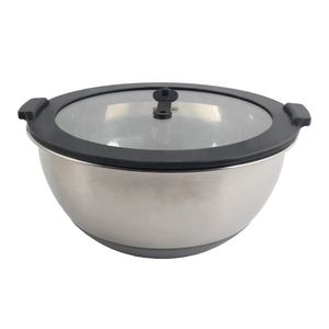 Bols à mélanger en acier inoxydable avec couvercle en verre transparent hermétique - Product Image 4