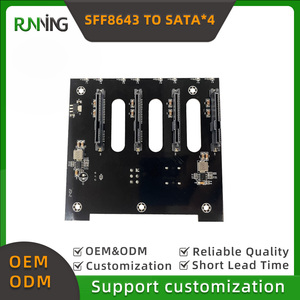 SFF8643 8i ke *4 Adaptor PCBA 6Gbps Kecepatan Tinggi SATA1/2/3 2.5/3.5 Inci SSD HDD Bersertifikasi CE/FCC/Rohs Tidak Memerlukan Driver - Product Image 2