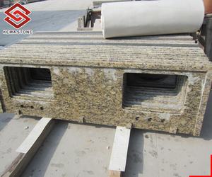 Encimeras de granito Giallo Santa <span class=keywords><strong>Cecilia</strong></span> de piedra dorada brasileña confeccionada popular al por mayor para Cocina - Product Image 2