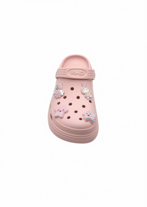 Zoccoli Rosa per Bambini con Spille Animatrici Taglia 22 Scarpe Casual - Product Image 1