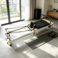 Machine de Pilates Reformer Portable et Réglable en Alliage d'Aluminium Blanc pour Entraînement du Core, Idéale pour Studio de Yoga et Salle de Sport (Vente en Gros)