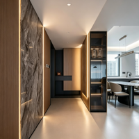 Meubles contemporains sur mesure pour toute la maison, armoire intégrée, meuble de cuisine, unité murale TV, panneau en marbre, bois, salon, chambre à coucher