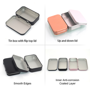 Tùy chỉnh hình chữ nhật <span class=keywords><strong>tin</strong></span> Box với bản lề nắp kim loại tinplate lưu trữ <span class=keywords><strong>tin</strong></span> trường hợp đối với kẹo - Product Image 3