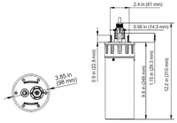 SEA FLO NOUVELLE POMPE À EAU SOLEIL SUBMERSIBLE DC 12V & 24V POUR FORAGE, 6.5LPM, HAUTE PRESSION 30 m
