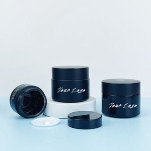 Premium 5 10 15 20 Ml 25 30 50 100 G <b>Empty</b> Matte Cosmetic Container Amber Round Frosted Matte Glass <b>Jar</b> With Lids - Product Image 2