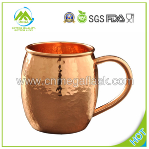 Tazza in Acciaio Inossidabile Placcato Rame Martellato 100% Autentica con Bicchierino in Rame GRATUITO - Product Image 4