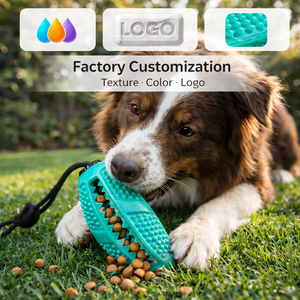 Jouet à mâcher à libération lente en TPR <span class=keywords><strong>pour</strong></span> chiens avec un design à cœur creux, surface texturée <span class=keywords><strong>pour</strong></span> les soins bucco-dentaires et l'alimentation interactive personnalisée - Product Image 2