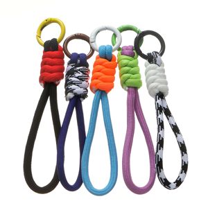 DIY Wrist Strap <b>Key</b> <b>Ring</b> Small Polyester Alloy Phone Strap With Color Block Woven Design For Mobile <b>Accessory</b> - Product Image 3