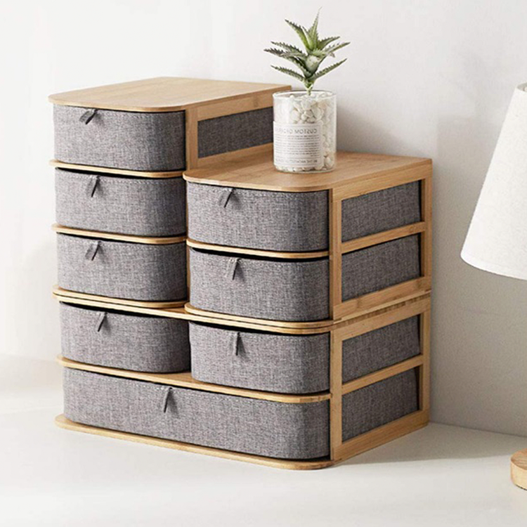 2021 бамбуковый и тканевый ящик для хранения, шкаф, ящик, органайзер, тканевые корзины, корзины, контейнеры, разделители с ящиками