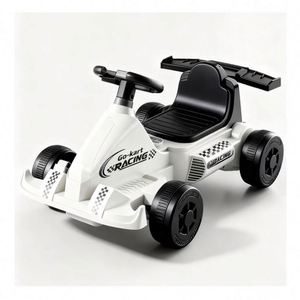 Coche de Juguete Inteligente con Sonido y Luces, Equipado con Pedal de Movimiento Estable, Motor Único 380, Marco Amarillo para Juego Educativo Diario - Product Image 1