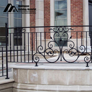 Foshan fabrika rustik ferforje Metal balkon korkuluğu açık kapalı güvenlik korkuluklar merdiven döşeme için korkuluklar - Product Image 3