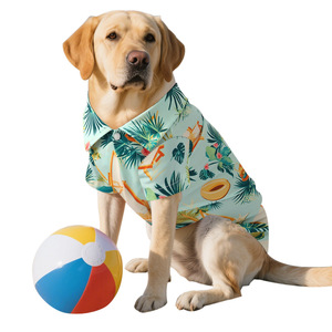 Abbigliamento estivo in poliestere per animali domestici all'ingrosso abbigliamento da spiaggia stampato su misura per cani di grossa taglia Design traspirante 'ghiaccio' - Product Image 5
