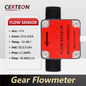 Inline Kunststoff Zahnrad Puls Hall Effekt lebensmitteltauglich DC 1/4" 3/8" 1/2" 3/4" Hochpräzisions Durchflussmesser - Product Image 2