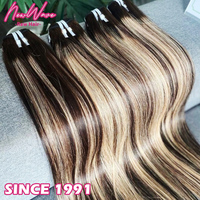 Nouvelles mèches de cheveux humains vierges NewWave 11A-15A de qualité supérieure, 100 % alignées dans le sens des cuticules, provenant d'un seul donneur, blondes naturelles, colorées, origine Birmanie
