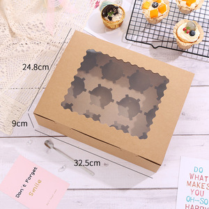 Paquete <span class=keywords><strong>de</strong></span> 12 cajas <span class=keywords><strong>para</strong></span> cupcakes al por mayor, cartón blanco, pastelería, magdalenas, <span class=keywords><strong>caja</strong></span> <span class=keywords><strong>para</strong></span> Tartas, embalaje <span class=keywords><strong>de</strong></span> postres con ventana - Product Image 5