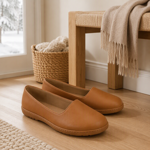 <b>Women</b> PU Suede Winter Loafers Warm Plush Lined Flat <b>Slip</b> On Casual <b>Shoes</b> - Product Image 4