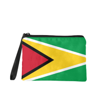 Porte-monnaie compact avec fermeture éclair, motif drapeau du Ghana, organiseur de billets et de cartes, accessoire cadeau