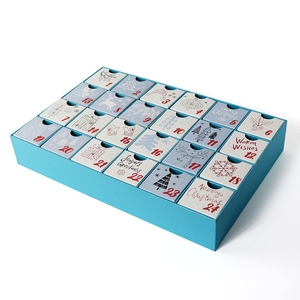 Boîte de <span class=keywords><strong>calendrier</strong></span> de l'Avent personnalisée en usine, 24 compartiments, vide, pour emballage de <span class=keywords><strong>calendrier</strong></span> de Noël, <span class=keywords><strong>calendrier</strong></span> de compte à rebours coulissant - Product Image 4