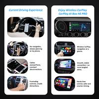Caja Inteligente Inalámbrica CarPlay con Qualcomm 6225, 8G+128G, 4G, SIM, Actualización OTA, Salida de Video, Adaptador Android Auto para YouTube