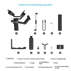 Stabilisateur de caméra DSLR professionnel Feiyu SCORP-<span class=keywords><strong>C</strong></span> 2 avec contrôle gestuel, <span class=keywords><strong>suivi</strong></span> IA, prise de vue verticale et charge utile de 3,5 lb pour 5.4 - Product Image 6