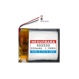 <span class=keywords><strong>3</strong></span>,7 V 320mAh 502530 <span class=keywords><strong>3</strong></span> cables NTC 10K batería de iones de litio de polímero para auriculares TWS MP3 auricular reloj inteligente auricular T265 - Product Image 3