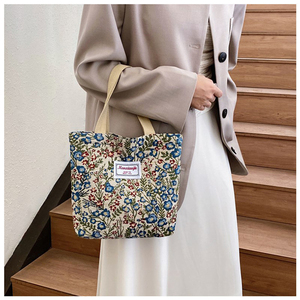 2025 New Arrival <b>Large</b>-Capacity Floral Print Shoulder <b>Bag</b> Ins-Style <b>Canvas</b> <b>Bag</b> for Women - Product Image 6