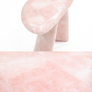 Di lusso graziosi mobili in pietra preziosa rosa quarzo rosa cristallo di pietra tavolino per soggiorno - Product Image 5