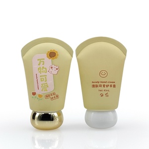 Factory Price Custom Logo Canary Oval Flat Printed Spherical Cap Hand Protection Cream Face Packaging <b>Plastic</b> Cosmetic Soft <b>Tube</b> - Product Image 5