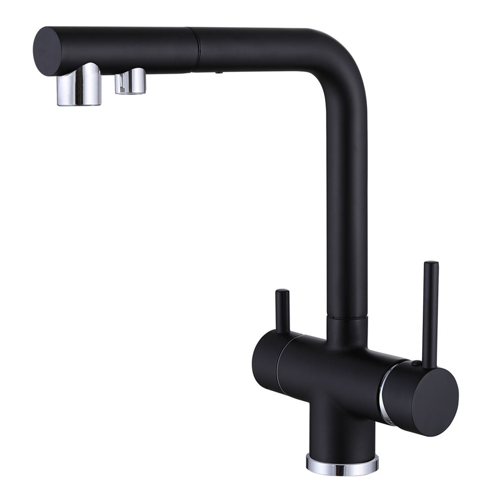 Slide Design With Numbers black color 3 way pull-out two outlet hot and color low lead brass ...