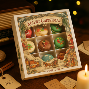 Custom logo Printing Card Board <strong>Christmas</strong> <strong>Present</strong> Cookie <strong>Box</strong> Packaging Paper <strong>Christmas</strong> Gift Candy <strong>Box</strong> - Product Image 1