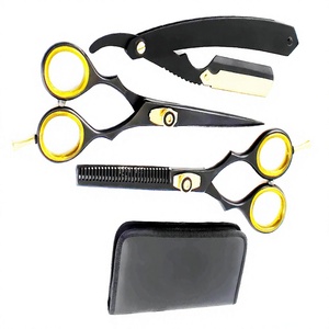 ASAP High Quality Stainless Steel <b>Men</b> Grooming Scissors Set Sustainable Quality Powder Coated Barber Scissors Kit Right-Handed - Product Image 1