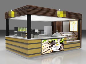 Mostrador de Comida Rápida Personalizado, Diseños de Quiosco para Tienda de Té y Café, Muebles para <span class=keywords><strong>Cafetería</strong></span>, Mostrador de Exhibición - Product Image 3