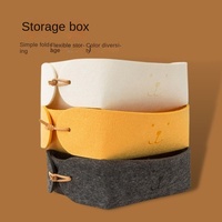 Panier de rangement multifonctionnel pliable en tissu non tissé brodé, style nordique, pour petits objets, plateau de table basse