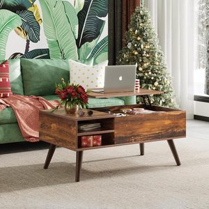 Wood Lift Top Couch tisch mit verstecktem Fach und verstellbarem Ablage fach, Lift Tabletop Esstisch für das Home Office - Product Image 3