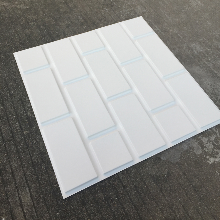 Wall Panels Designs 3D Board for Interior Wall Decoration Brick Design Pvc White Brick of 3D Effect Building Material PVC HJ0001