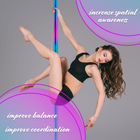 Pôle de danse autoportant multicolores en gros avec hauteur réglable, fournitures professionnelles de pole dance pour les chaînes de clubs de fitness