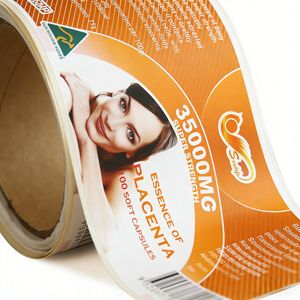 Étiquettes personnalisées <span class=keywords><strong>en</strong></span> PP <span class=keywords><strong>blanc</strong></span> imperméables pour produits de santé, autocollants adhésifs personnalisés pour bouteilles de compléments alimentaires <span class=keywords><strong>en</strong></span> rouleaux - Product Image 2