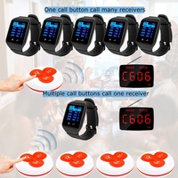 Système d'appel sans fil pour infirmières et cliniques, avec bouton-poussoir et récepteur bippeur montre-bracelet à vibrations multiples, pour restaurant