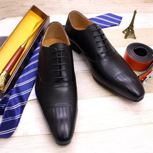 Chaussures Oxford Homme Habillées à Enfiler, Bout Pointu, Style Européen Britannique, Décontractées d'Automne, Antidérapantes, Respirantes, Légères, en Cuir Véritable - Product Image 4