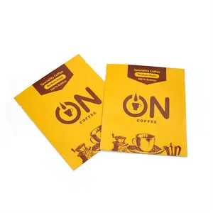 Sachet thermoscellé à 3 côtés Sachets d'échantillon de thé à café laminés à encoche en aluminium Mylar personnalisés Sacs Ziplock