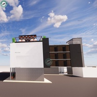 Hôtel de luxe 7 Galaxy à 4 étages Hôtel modulaire étoilé en conteneur Bâtiment commercial préfabriqué à Manille