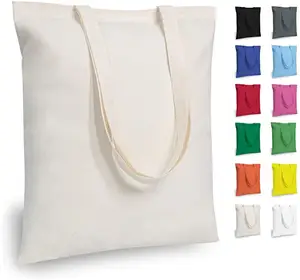 Bolso de algodón Natural reutilizable, bolsa de compras con logotipo personalizado