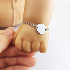 Lot de 10 bracelets plaqué or 18k, matériaux en acier inoxydable, breloques, accessoires pour bijoux de bébé - Product Image 6