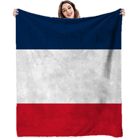 Plaids en flanelle polaire tricotés en polyester personnalisés imprimés sur mesure, vente en gros pour la décoration intérieure avec logo