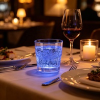 Vaso de Whisky LED Activado por Agua, 6 Colores, Vaso Luminoso, Apto para Alimentos, Irrompible, Reutilizable para Bar, KTV, Fiestas, Bodas y Eventos