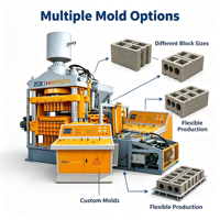 Ligne de production de briques entièrement automatique pour machine à fabriquer des blocs creux en béton avec pompe hydraulique bidirectionnelle PLC pour moteur