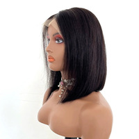 Perruques Lace Front Transparentes Lisses pour Femmes Noires, Longues, Densité 250%, Closure 4x4, Cheveux Humains Pré-Pluckés, Perruque Indienne