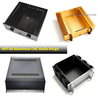 Boîtier métallique anodisé couleur personnalisé en petite série, découpe laser, usinage CNC, service de fraisage, boîtier audio DIY en aluminium