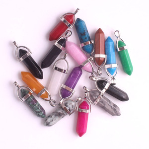 Pierre Naturelle Quartz Hexagonal Agate Balle Pendule Cristal Pendentif Collier pour Femmes et Hommes Chaîne en Acier Inoxydable - Product Image 6